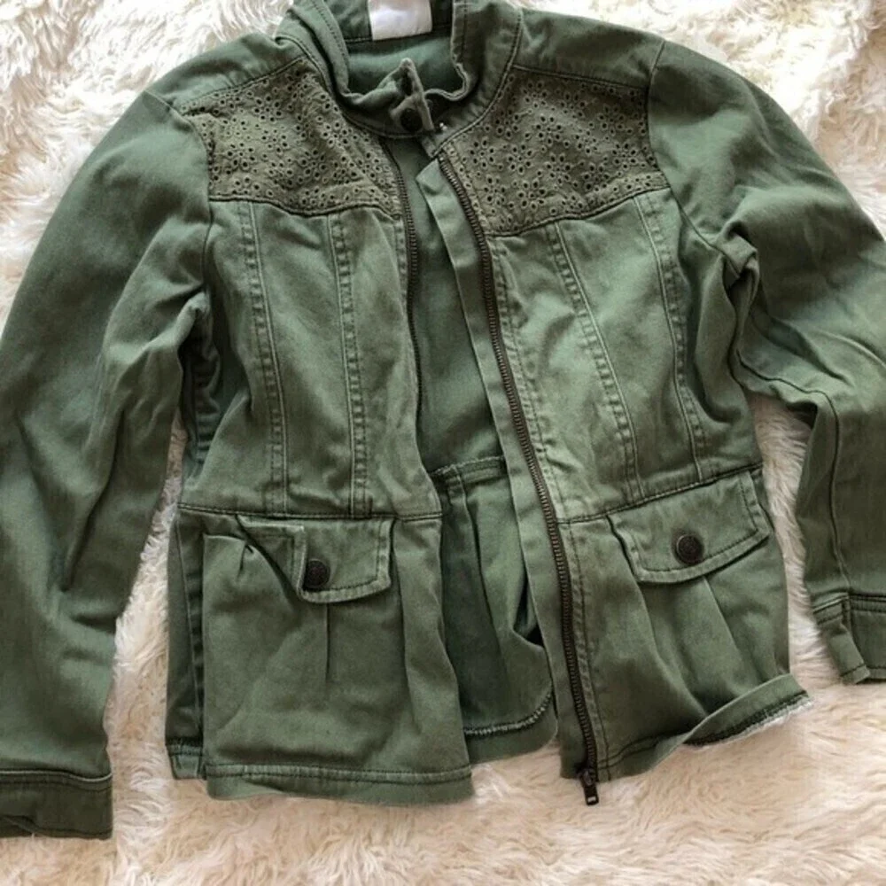 Gymboree Army Green Denim Jacket Size7/8